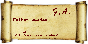 Felber Amadea névjegykártya